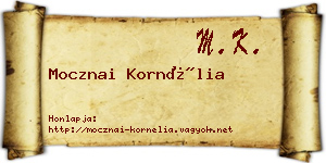 Mocznai Kornélia névjegykártya